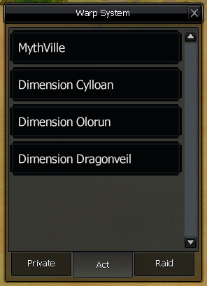 The Warp System widget